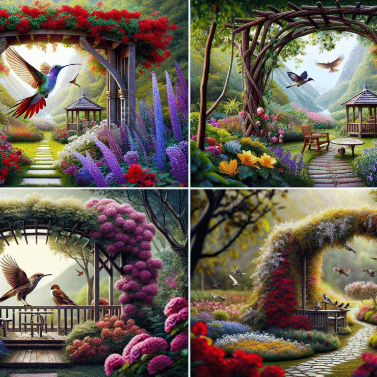 Garden Structures as Backdrops for Bird Photography